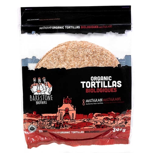 Bakestone Brothers - Organic Tortillas - Multigrain 8/43g, 1 Each