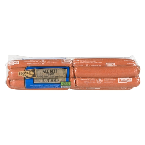 Harvest - Naturally Smoked All Beef Wieners Hot Dogs 675g