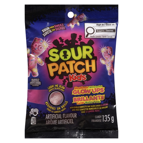 Sour Patch Kids Candy - Strawberry-Watermelon Glowups 135g, 1 Each