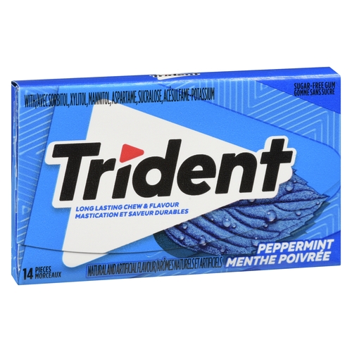 Trident Sugar-Free Gum - Peppermint - Superpak 14s, 1 Each