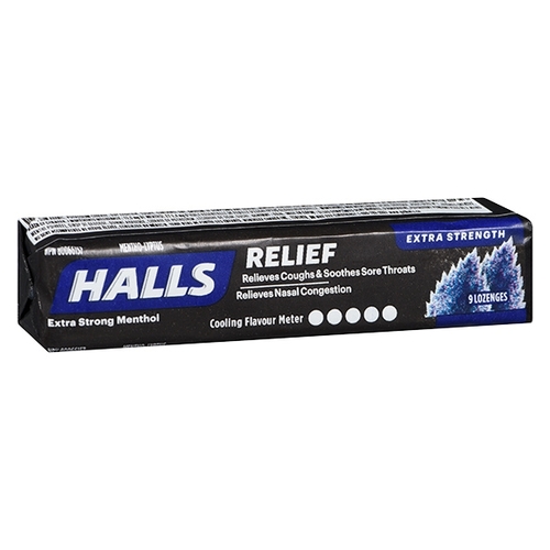 Halls - Relief Lozenges - Extra Strong Menthol 9pk, 1 Each