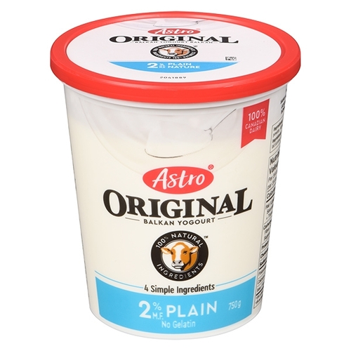 Astro - Original Balkan Yogourt - Plain 2% m.f. 750g, 1 Each