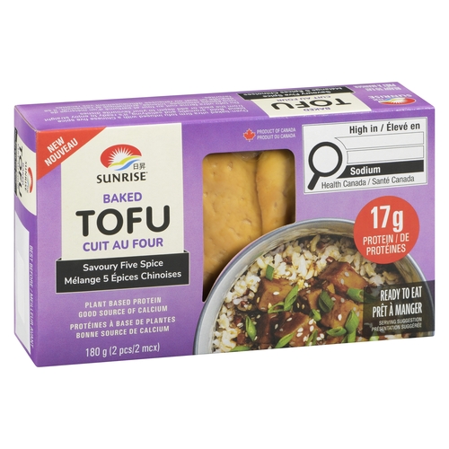 Sunrise Baked Tofu - Savoury Five Spice - 2 Pieces 180g, 1 Each
