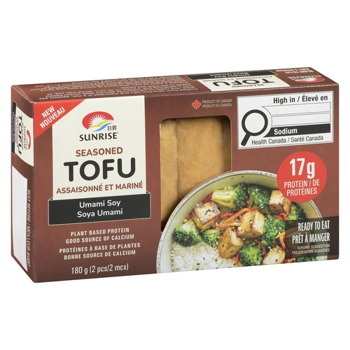 Sunrise Seasoned Tofu - Umami Soy - 2 Pieces 180g, 1 Each