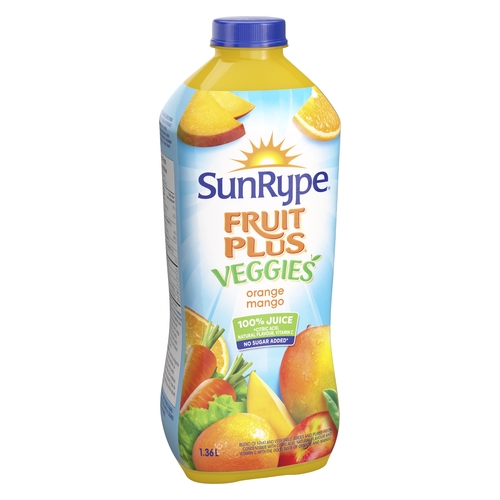 SunRype - 100% Juice - Fruit Plus Veggies - Orange Mango 1.36l, 1 Each