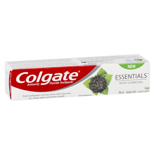 Colgate - Toothpaste - Essentials with Charcoal - Fresh Mint 98ml, 1 Each