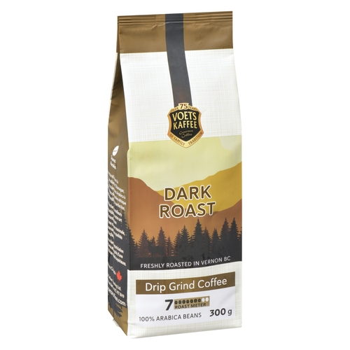 Voets Kaffee - Drip Grind Coffee - Dark Roast 300g, 1 Each