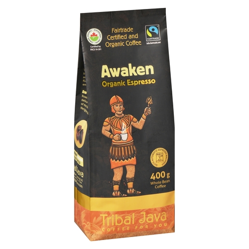 Tribal Java - Organic Whole Bean Coffee - Awaken Espresso 400g