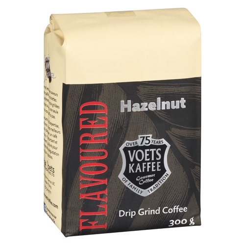 Voets Kaffee - Drip Grind Flavoured Coffee - Hazelnut 300g, 1 Each
