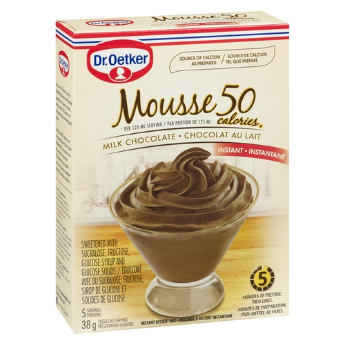 Dr Oetker - Instant Dessert Mix - Mousse 50 Calories - Milk Chocolate 38g, 1 Each