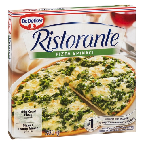 Dr Oetker - Ristorante Thin Crust Pizza - Spinach 390g, 1 Each