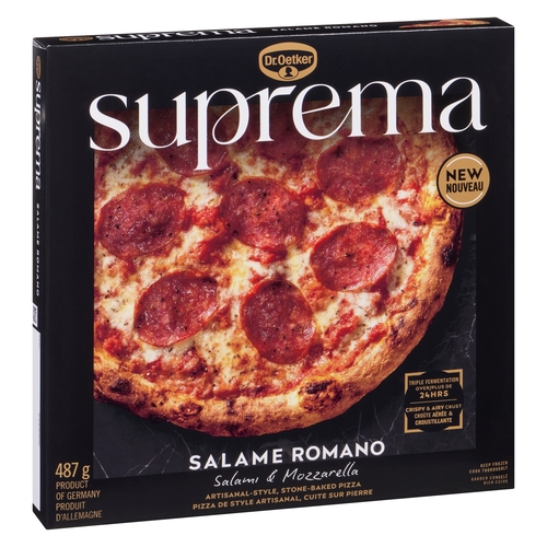 Dr. Oetker - Suprema Artisanal-Style, Stone-Baked Pizza - Salame Romano 487g