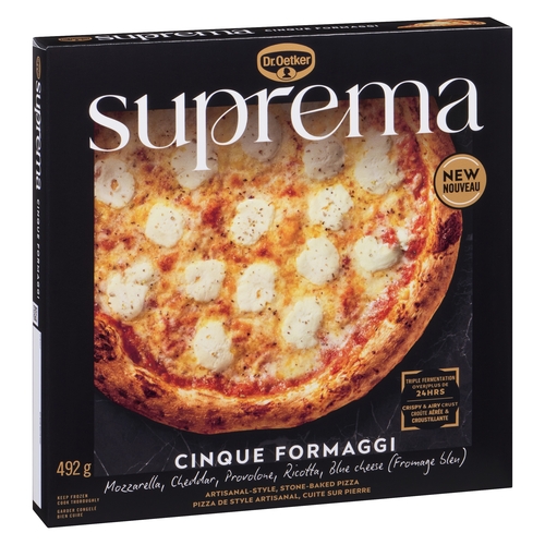 Dr. Oetker - Suprema Artisanal-Style, Stone-Baked Pizza - Cinque Formaggi 492g, 1 Each