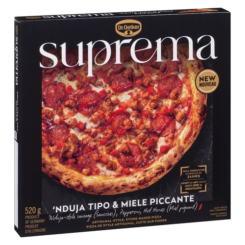 Dr. Oetker - Suprema Artisanal-Style, Stone-Baked Pizza - 'Nduja Tipo & Miele Piccante 520g, 1 Each