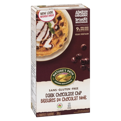 Nature's Path - Organic Waffles - Dark Chocolate Chip 6's 210g, 1 Each