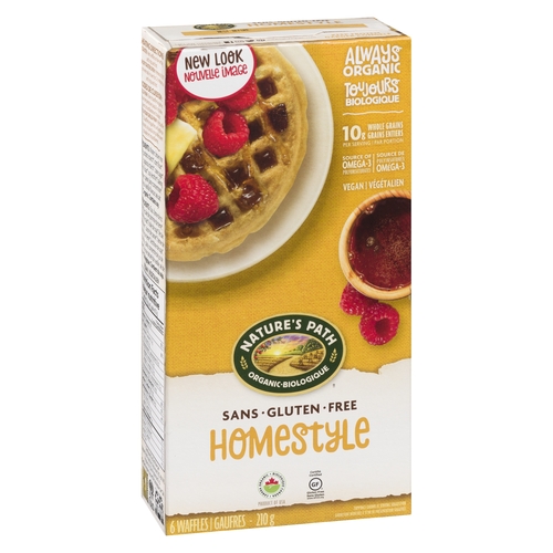 Nature's Path - Organic Waffles - Homestyle • Gluten Free 210g, 1 Each