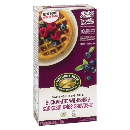 Nature's Path - Organic Waffles - Buckwheat Wildberry 210g