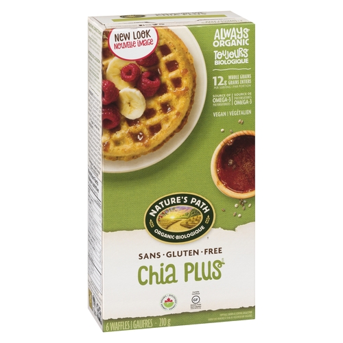 Nature's Path - Organic Waffles - Chia Plus • Gluten Free 210g, 1 Each
