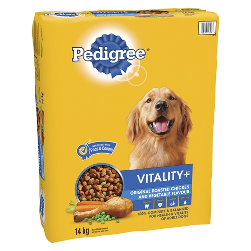 Pedigree - Dry Food For Adult Dogs - Vitality+ • Original Roasted Chicken & Vegetable 14kg, 1 Each