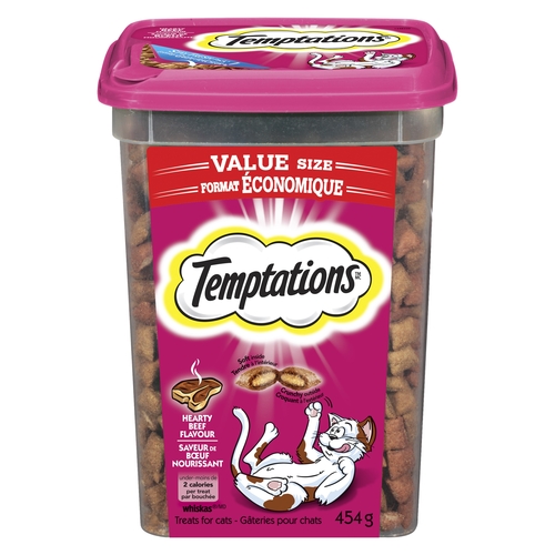 Whiskas - Temptations Treats For Cats - Hearty Beef 454g, 1 Each