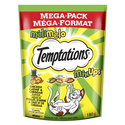 Whiskas - Temptations Treats for Cats - MixUps Chicken, Catnip & Cheddar Flavour 180g, 1 Each