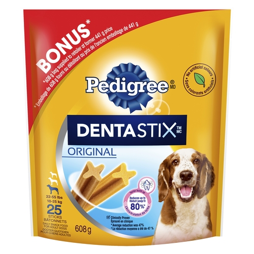 Pedigree - Dentastix Daily Snack Food For Adult Dogs - Original - 22-55lb - 25's 608g