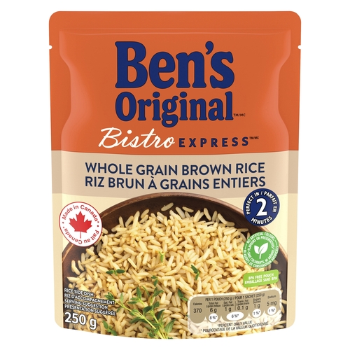 Ben's Original - Bistro Express Rice Side Dish - Whole Grain Brown Rice 250g, 1 Each