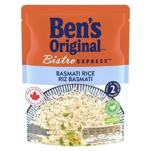 Ben's Original - Bistro Express Rice Side Dish - Basmati Rice 250g, 1 Each