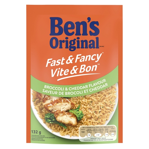 Ben's Original - Fast & Fancy Seasoned Rice Side Dish - Broccoli & Cheddar 132g, 1 Each