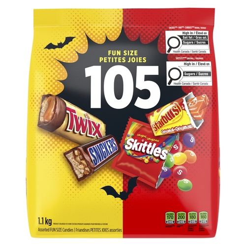Mars Canada - Assorted Fun Size Candies 105's 1.1kg, 1 Each