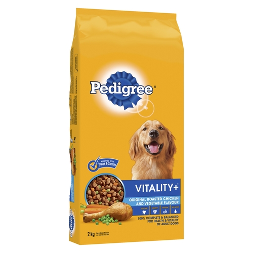 Pedigree - Dry Food For Adult Dogs - Vitality+ • Original Roasted Chicken & Vegetable 2kg, 1 Each