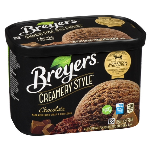 Breyers - Creamery Style Ice Cream - Chocolate 1.66l, 1 Each