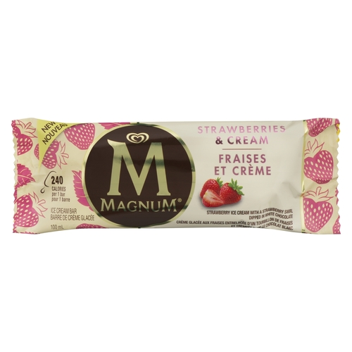 Magnum - Ice Cream Bar - Strawberries & Cream 100ml, 1 Each