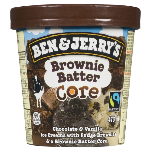 Ben & Jerry's - Ice Cream - Brownie Batter Core 473ml, 1 Each