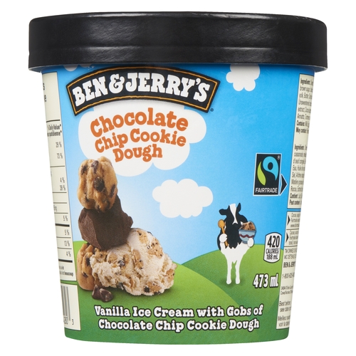 Ben & Jerry's - Ice Cream - Chocolate Chip Cookie Dough 473ml, 1 Each