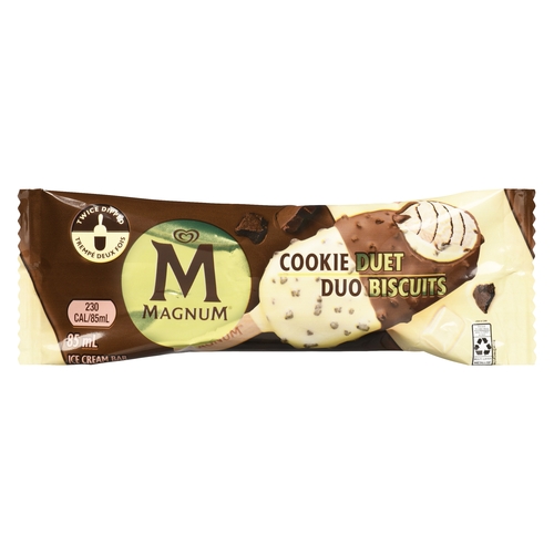 Magnum - Ice Cream Bar - Cookie Duet 85ml, 1 Each