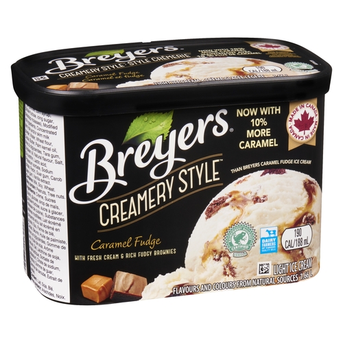 Breyers - Creamery Style Ice Cream - Caramel Fudge 1.66l, 1 Each