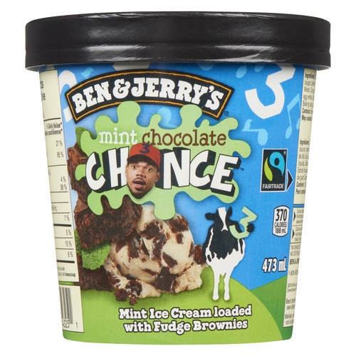 Ben & Jerry's - Ice Cream - Mint Chocolate Chance 473ml, 1 Each