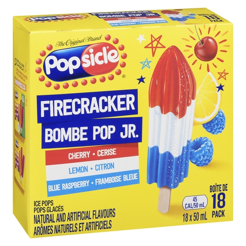 Popsicle - Ice Pops - Firecracker - Cherry Lemon Blue Raspberry 18s