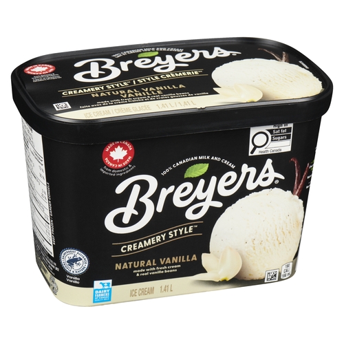 Breyers - Creamery Style Ice Cream - Natural Vanilla 1.41l, 1 Each
