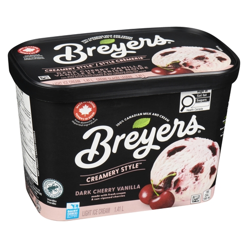 Breyers - Creamery Style Light Ice Cream - Dark Cherry Vanilla 1.41l, 1 Each