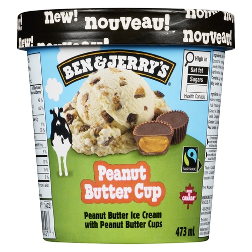 Ben & Jerry's Ice Cream - Peanut Butter Cup 473ml, 1 Each
