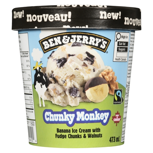 Ben & Jerry's Ice Cream - Chunky Monkey 473ml, 1 Each