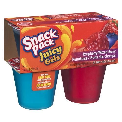 Snack Pack - Juicy Gels - Raspberry / Mixed Berry 4pk, 1 Each