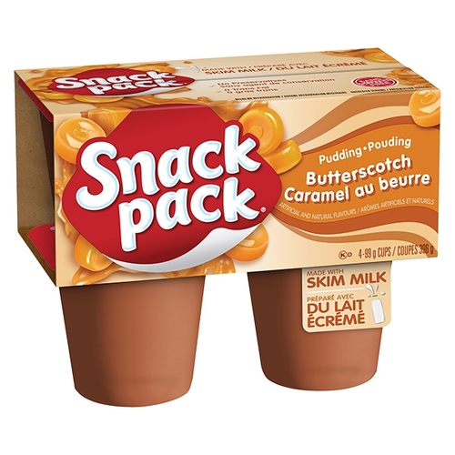 Snack Pack - Pudding - Butterscotch 4/99g, 1 Each