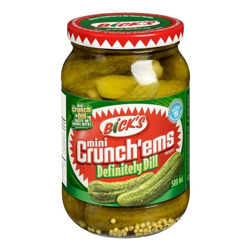 Bick's - Mini Crunch Crunch'ems Pickles - Definitely Dill 500ml, 1 Each