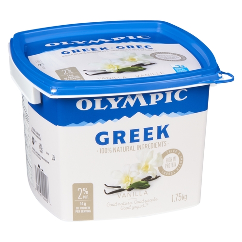 Olympic - Greek Yogurt - Vanilla 2% m.f. 1.75kg, 1 Each