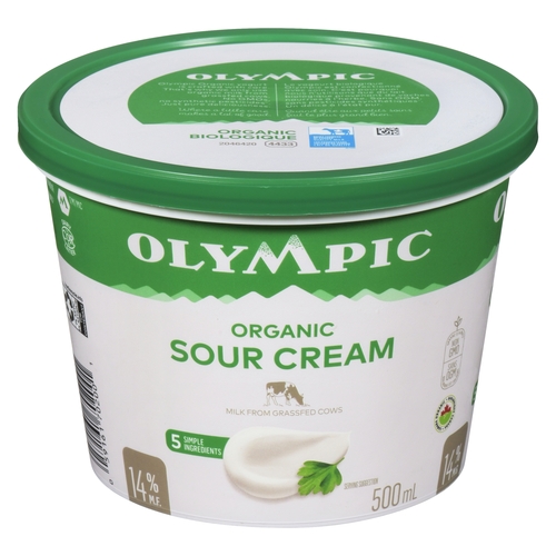 Olympic - Organic Sour Cream 14% m.f. 500ml, 1 Each