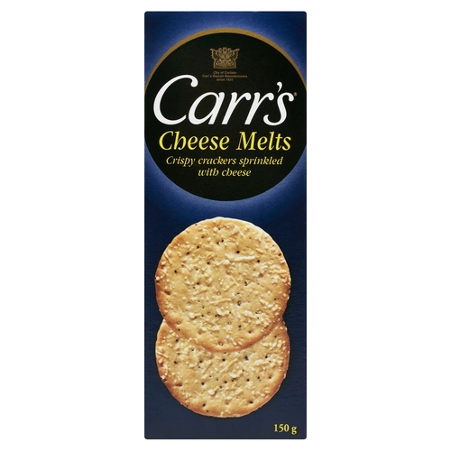 Carr's - Cheese Melts - Crispy Crackers Sprinkled With Cheese 150g, 1 Each