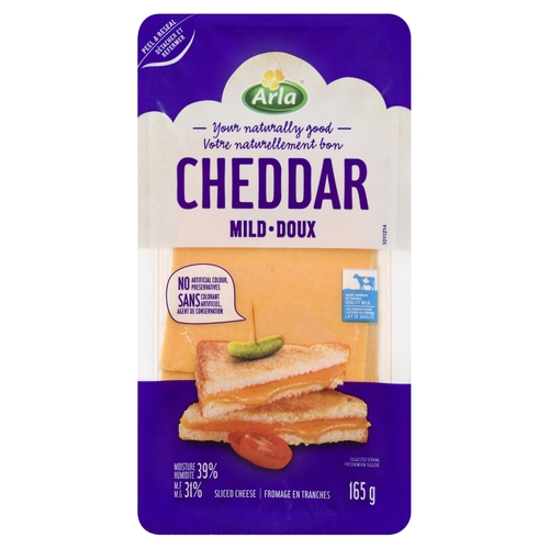 Arla - Sliced Cheese - Cheddar • Mild 165g, 1 Each